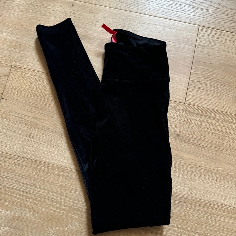 Black Girls Velvet Spanx Leggings